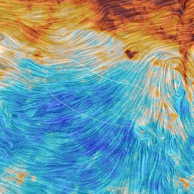 Planck view of BICEP2 field (image credit: ESA/Planck)