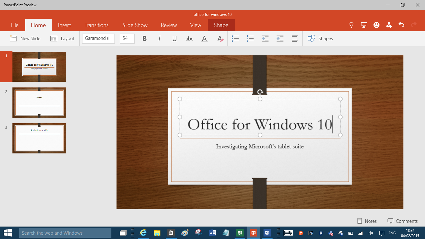 Behold The touchyfeely future of Office on Windows 10