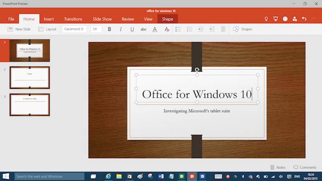 Powerpoint preview for Windows 10