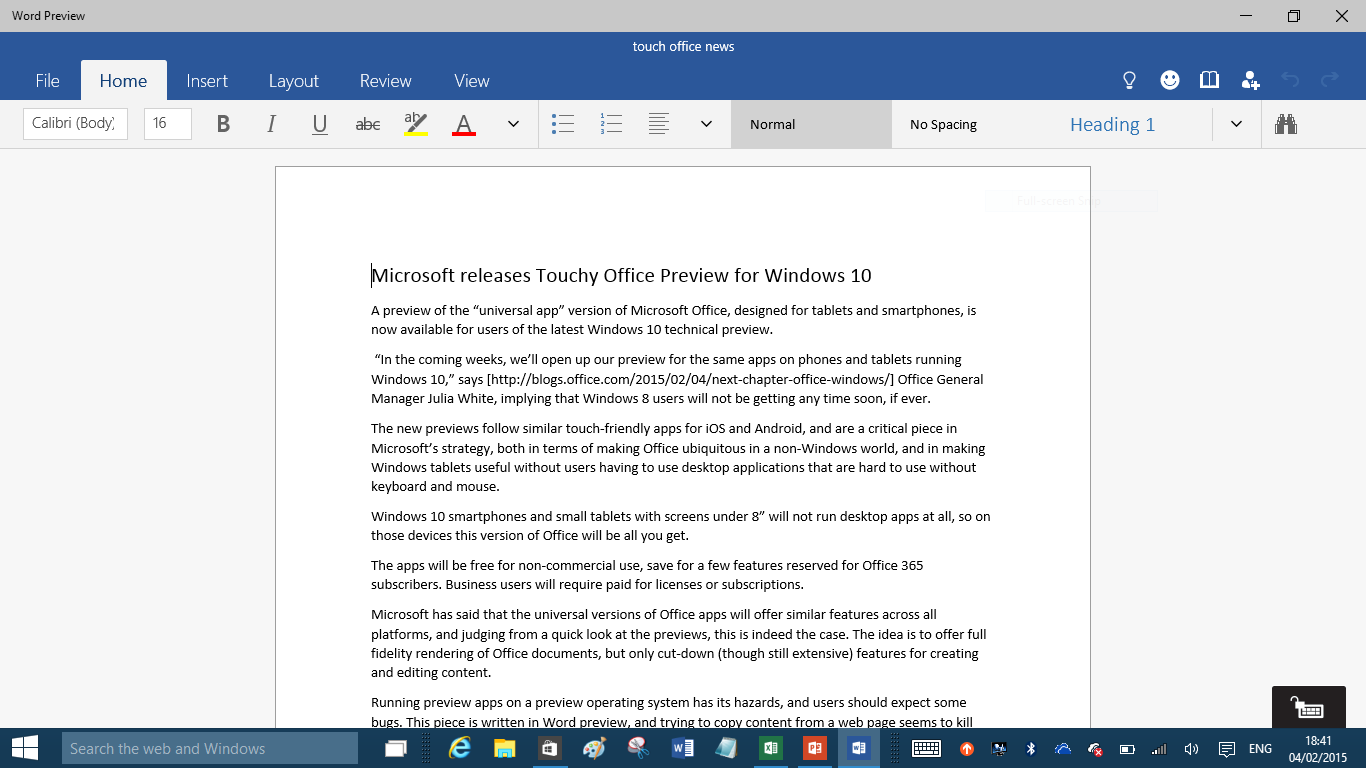 how to open word on windows 10