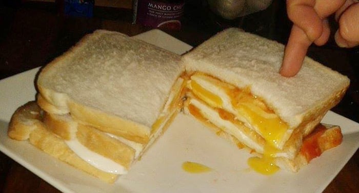 Another view of the finished sandwich