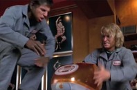 Still from the movie Zoolander: Derek and a fellow model try to get the 'files' out of the Mac by smashing it to pieces. copyright Paramount Pictures