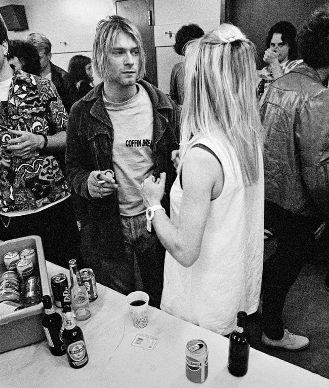 Kim Gordon with Kurt Cobain, photo courtesy of Charles Peterson
