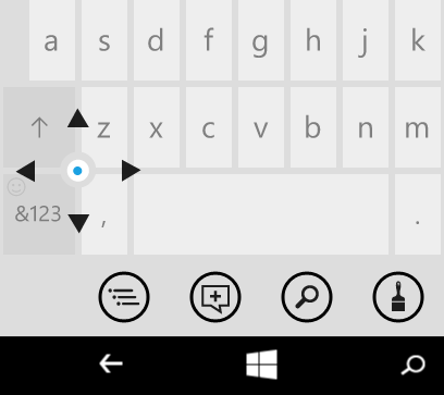 Virtual mouse stick on Windows 10 keyboard