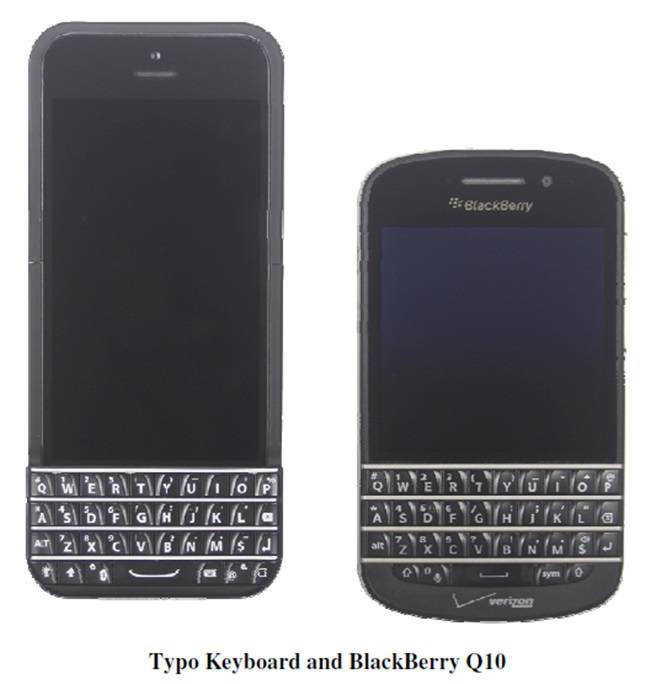 Typo's keyboard with Blackberry's