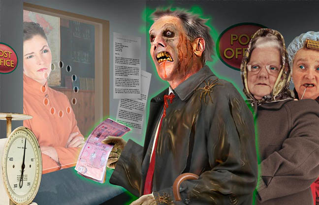 Zombie pensioners. Artwork by stevecaplin.com for the Sunday Telegraph