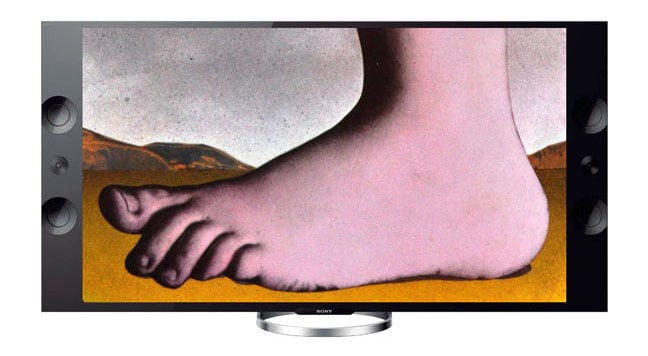 Monty Python foot in UHD TV