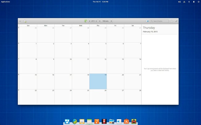 Elementry OS calendar