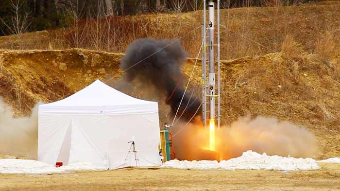 MK IV static hot-fire test in 2014