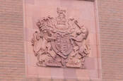 Royal coat of arms on a court building. Pic: Elliott Brown