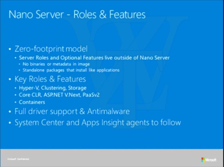 The role of Windows Nano Server