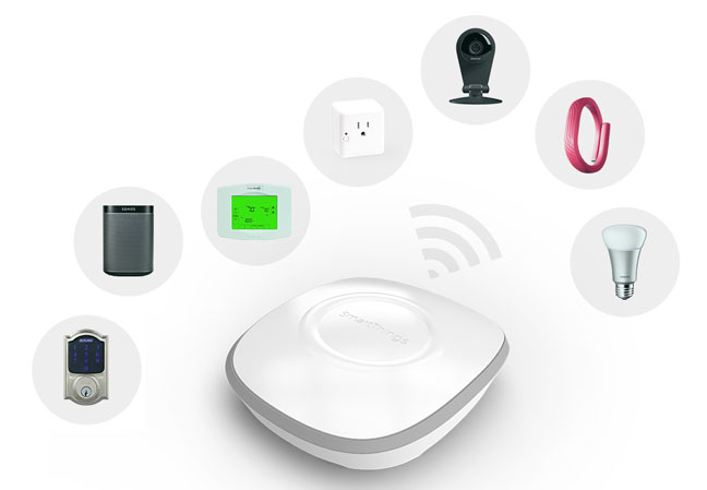 SmartThings hub and devices