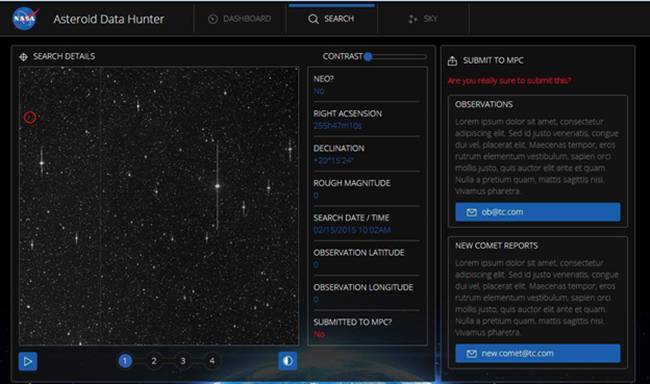 Asteroid detection software