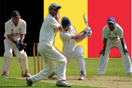 Belgian cricket. Original pic: Simon Blackley