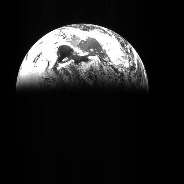 Rosetta's view of Earth on March 5th, 2005