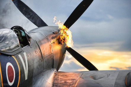 Supermarine Spitfire firing up. SAC Graham Taylor/Crown copyright