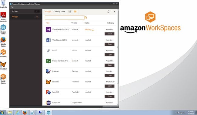 Amazon WAM user app screenshot