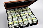 briefcase stuffed with money