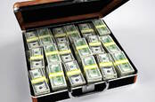 briefcase stuffed with money