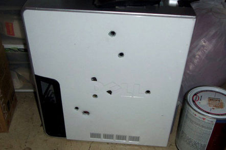 That executed Dell PC. Pic: Colorado Springs Police Dept