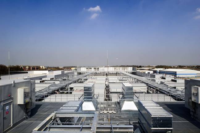 Roof of Crawley datacenter