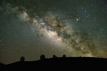 Night sky over Hawaii