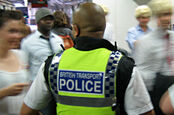 British Transport Police cop. Pic: Gordon Joly
