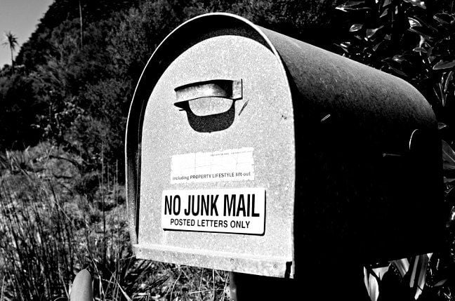 No junk mail. Pic: gajman, Flickr