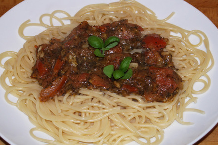 Spaghetti with tomato sauce