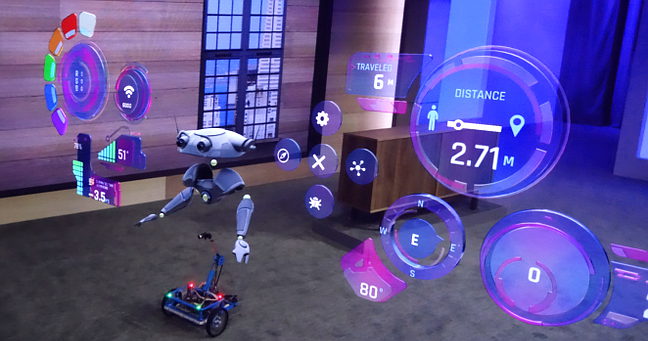 Screenshot of a demo of a semi-virtual robot