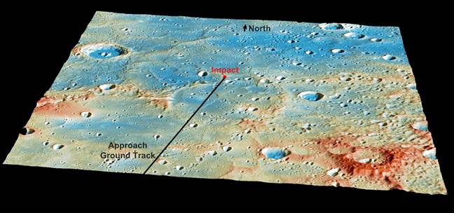 Messenger impact spot on Mercury