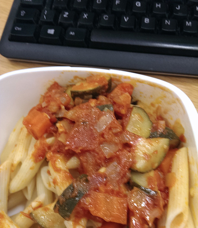 Toby's pasta packed lunch