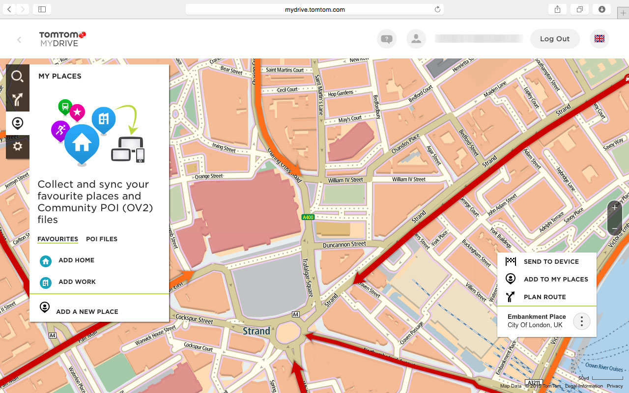 where does tomtom mydrive connect download maps