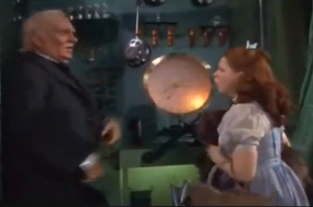 Wizard of Oz, man behind the curtain