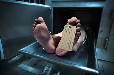 Body toe tag image via Shutterstock