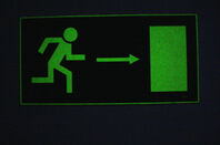Exit sign. Pic:  Lukas K&auml;stner