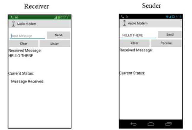 Android audio modem 