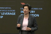 AMD CEO Lisa Su speaking at the firm's 2015 financial analyst day