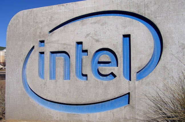 Intel sign by StockMonkeys.com