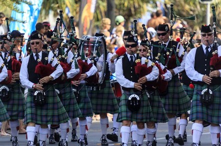 Marching bagpipes, image via Shutterstock