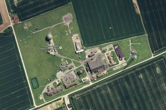 Satellite image of Staxton Wold, grabbed from Google Maps