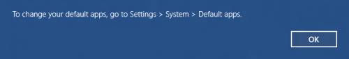 When apps try to change file associations the user gets this amessage