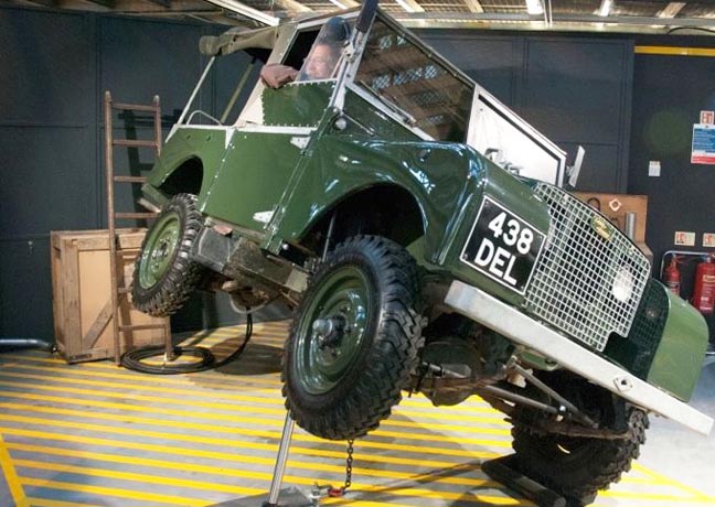 Tilted Land Rover photo Mark Whitehorn Paul Hazell