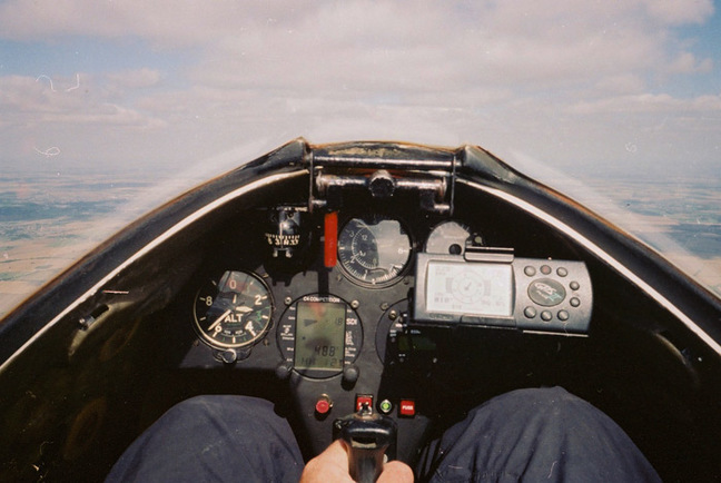 The forward view from Martin's glider