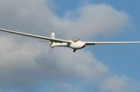 Martin's glider on final approach