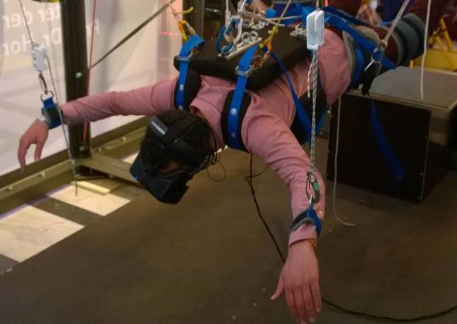 Virtual Skydiving at Pioneers Festival 2015