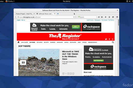 Fedora 22 with Firefox