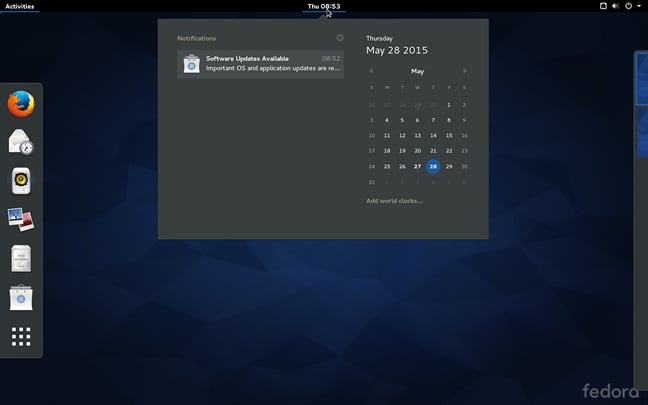 Fedora 22 with lighter theme