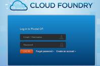 Cloud foundry login screen